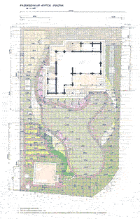 Разбивочный чертеж участка ландшафтный дизайн в СПб Lenobl-Art